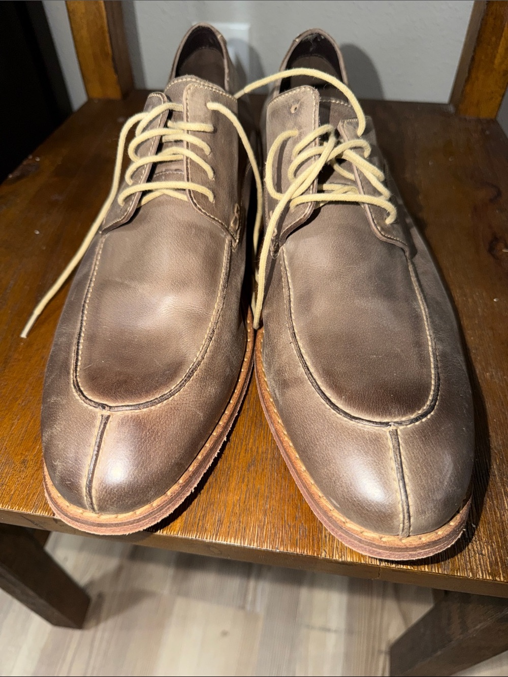 Cole Haan Nike Air Brown Leather Casual Lace-Up Shoes